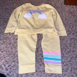 Yellow rainbow sweatsuit